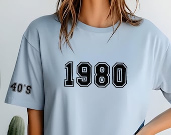 Custom Year Shirt, Custom Birth Date Shirt ,Vintage 30th Birthday ,40th Birthday ,50th Birthday, Gift Birth Women Man Shirt ,Birthday Gift
