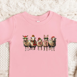 Sheep Christmas Shirt, Christmas Farmer Shirt, Funny Animals Christmas Babysuit Toddler, Farmer Xmas Gift, Sheep Lover Christmas Tshirt