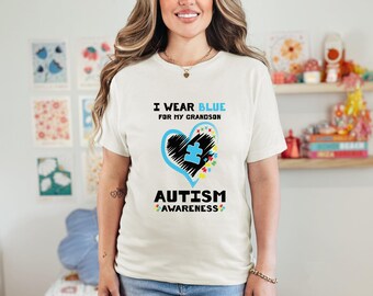 I Wear Blue For My Autism Support Unisex Shirts, It’s Okay To Be Different Tee, Autism Awareness Gift, Support Family Autism Present