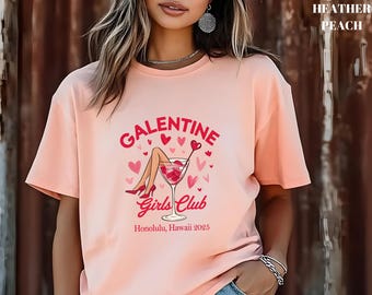 Custom Galentine Girls Club Shirt, Valentine's Day Group Trip Tee