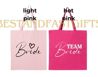 Bachelorette Tote Bag, Bridal Tote Bag, Bridal Party Tote Bag, Team Bride Tote Bag, Bride Tote Bag, Wedding Party Tote Bag, Bride Crew Tote