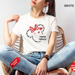 Disney Minnie Mama Mini Tshirt, Disney Mama and Mini Shirt, Disney Family Matching T-Shirt, Mini Mouse Mom Shirt, Mother&#39;s Day Shirt
