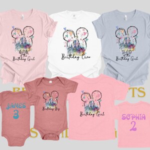 Custom Disney Family Birthday Shirt, Disney Birthday Squad Shirt, Birthday Girl Shirt, Birthday Boy Shirt Disney Birthday Crew Party Shirt