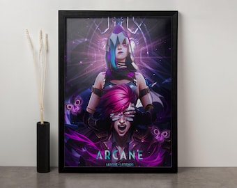 Arcane Poster, Arcane Season 2 Poster, Arcane Art, League of Legends Art, Arcane Jinx Poster, Arcane Vi Print, Tv Series Poster