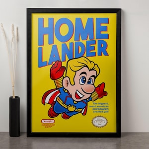 Impressão de desenho animado Homelander, arte de parede Homelander, pôster The Boys, impressão Homelander, arte The Vough, pôster Homelander, pôster de série de TV