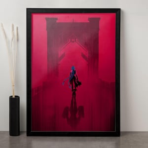Arte de pared arcano, póster de la temporada 2 de Arcane, arte de League of Legends, póster de Arcane, decoración de pared de Jinx, arte de pared de Vi, póster de Jinx, póster de serie de televisión