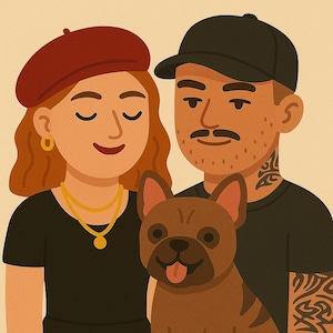 Custom Couple Illustration with a Personal Touch