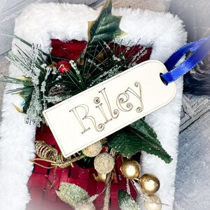 Stocking Tag Name Personalized Christmas Stocking Tag Customized Gift Tag Christmas Decor Holiday Tag Decor