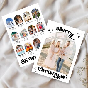 Year in Review Christmas Card Template, Arch Holiday Card Template, Photo Holiday Card Template, Photo Christmas Card, Boho Holiday Card