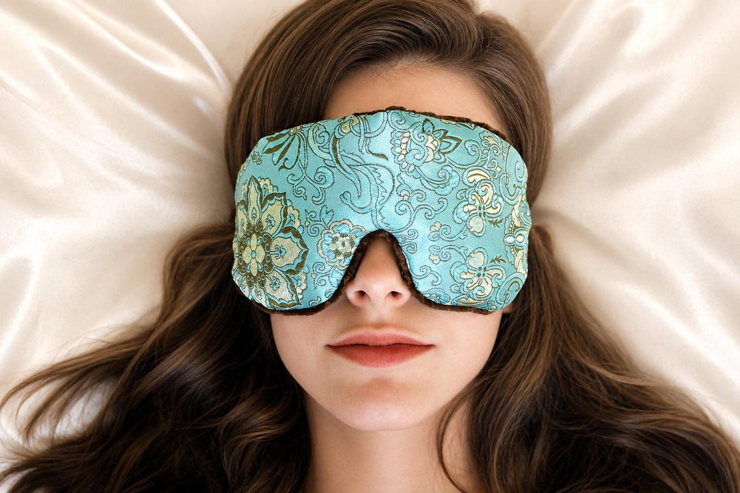 Handmade Opulence Weighted Sleep Eye Mask Pillow | Flaxseed Fill ...