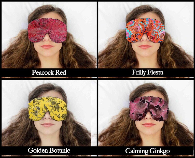 Luxe Handmade Blackout Sleep Eye Mask | Adjustable Strap | Satin and Velvet | Lightweight Comfort | Blue Lagoon image 7