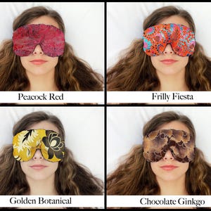 Luxe Handmade Blackout Sleep Eye Mask | Adjustable Strap | Satin and Velvet | Lightweight Comfort | Blue Lagoon image 6