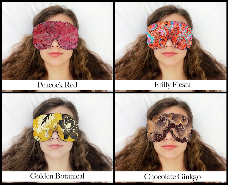 Luxe Handmade Blackout Sleep Eye Mask | Adjustable Strap | Satin and Velvet | Lightweight Comfort | Blue Lagoon image 6
