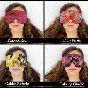 Handmade Opulence Weighted Sleep Eye Mask Pillow | Flaxseed Fill | Scent Option | Yoga | Luxurious Satin and Velvet: Blue Lagoon image 7