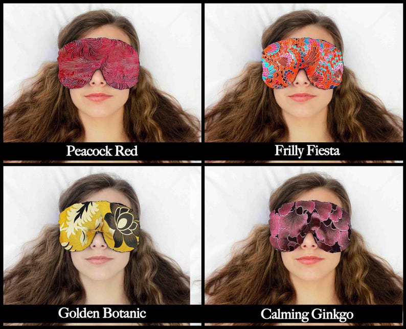 Handmade Opulence Weighted Sleep Eye Mask Pillow | Flaxseed Fill | Scent Option | Yoga | Luxurious Satin and Velvet: Blue Lagoon image 7