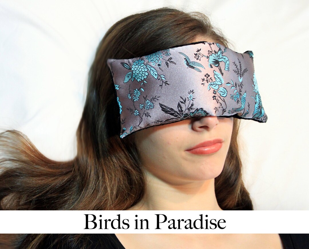 Handmade Eye Pillow Yoga/therapy Microwavable Flax Seeds Satin Brocade/crushed Velvet Optional