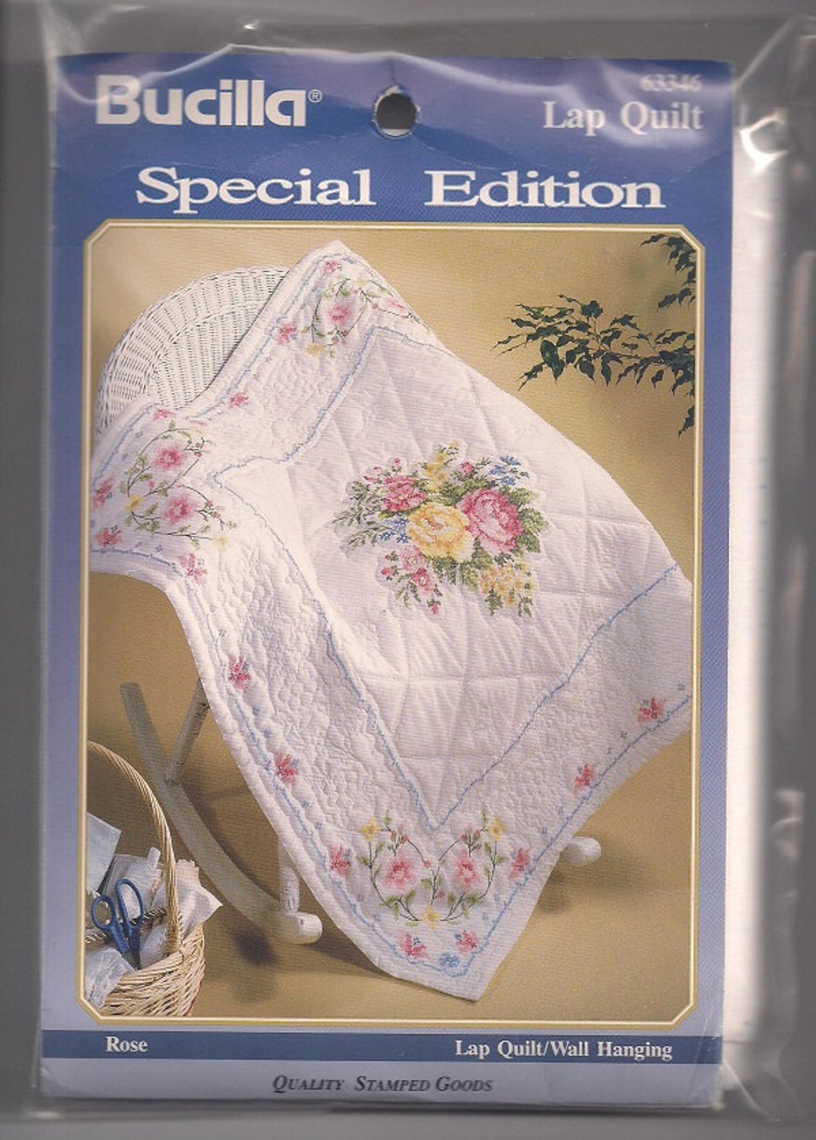 Bucilla PreStamped Cross Stitch Fabric quilt top for lap Etsy