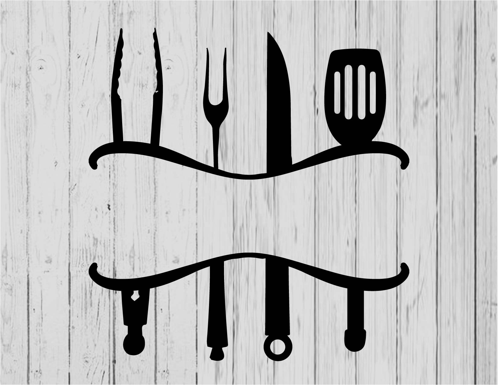 Bbq tools border svg ai png dxf Etsy