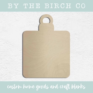 Square Tag Ornament Craft Blank, Laser Cut Unfinished Wood or MDF Cutout, Crafting Project DIY Shape Supplies Do It Bauble Christmas Tree