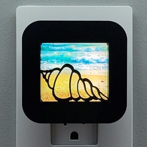 Conch Shell Night Light, Coastal Beach House Decor, Swaplights Interchangeable Cover