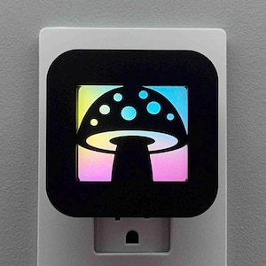 Mushroom Night Light, Cute Colorful Mushroom Lamp, Groovy Magic Mushroom Home Decor Motif, Gift for Mushroom Lover