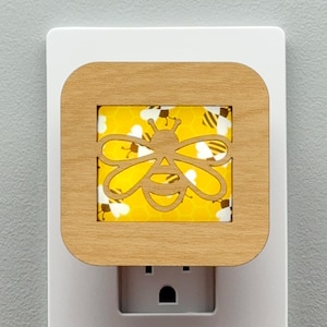 Bee Night Light, Cute Honey Bee Lamp Home Decor, Bumble Bee Decorative Lighting, Whimsical Home Accent, Gift for Bee Keeper