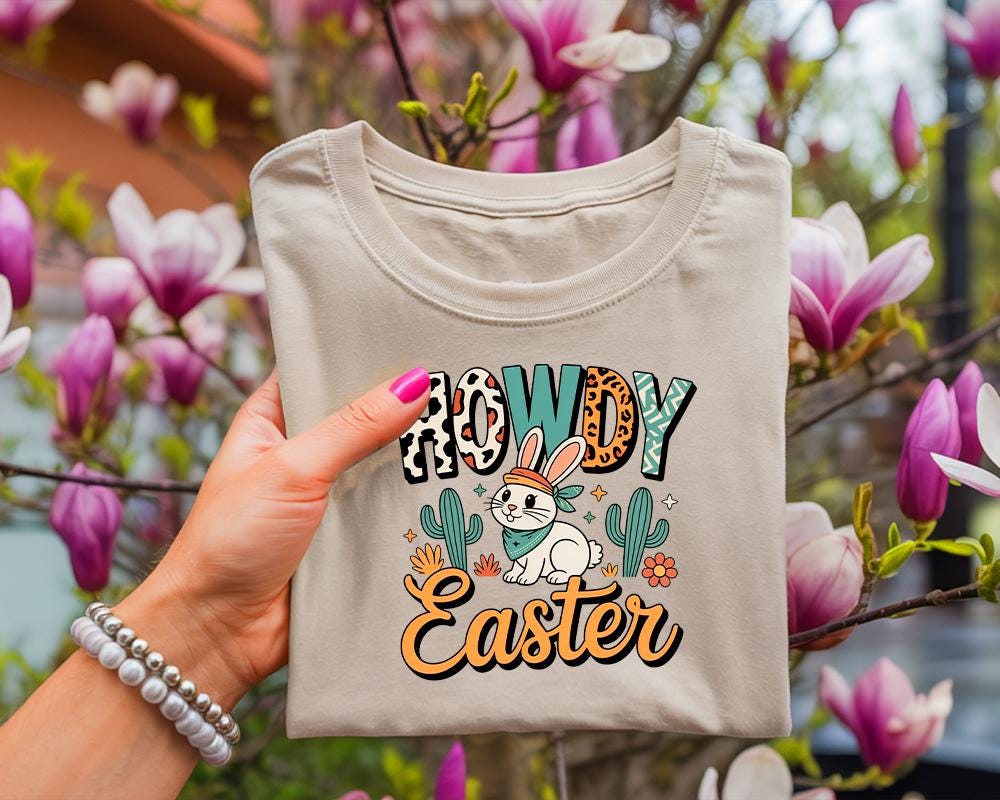 Spring Howdy Howdy Easter Png, Easter Bunny Png, Western Easter Png, Cowboy Bunny ...