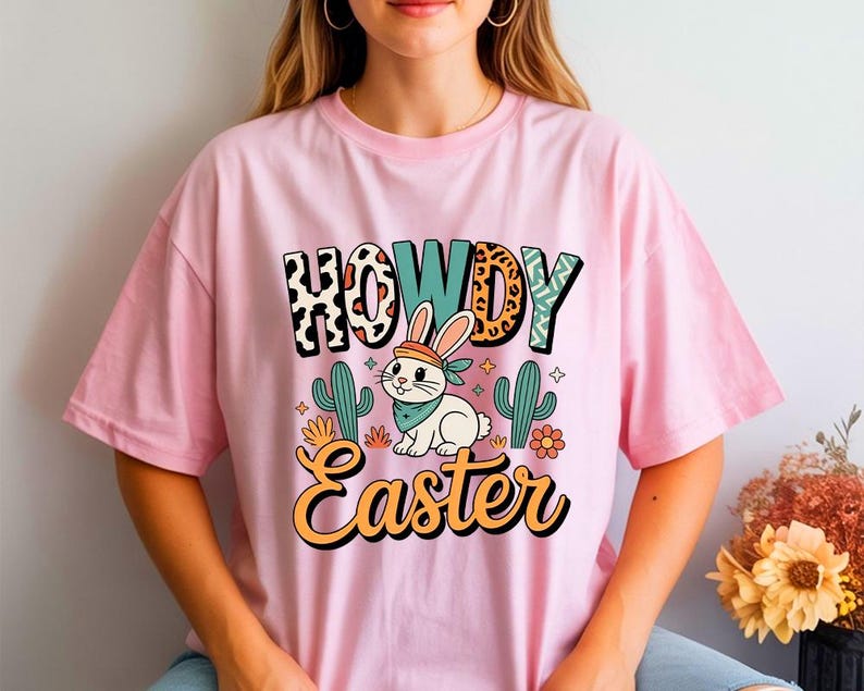 Spring Howdy Howdy Easter Png, Easter Bunny Png, Western Easter Png, Cowboy Bunny ...