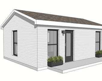 Petite maison 24 pi x 17 pi, 408 pi.ca.