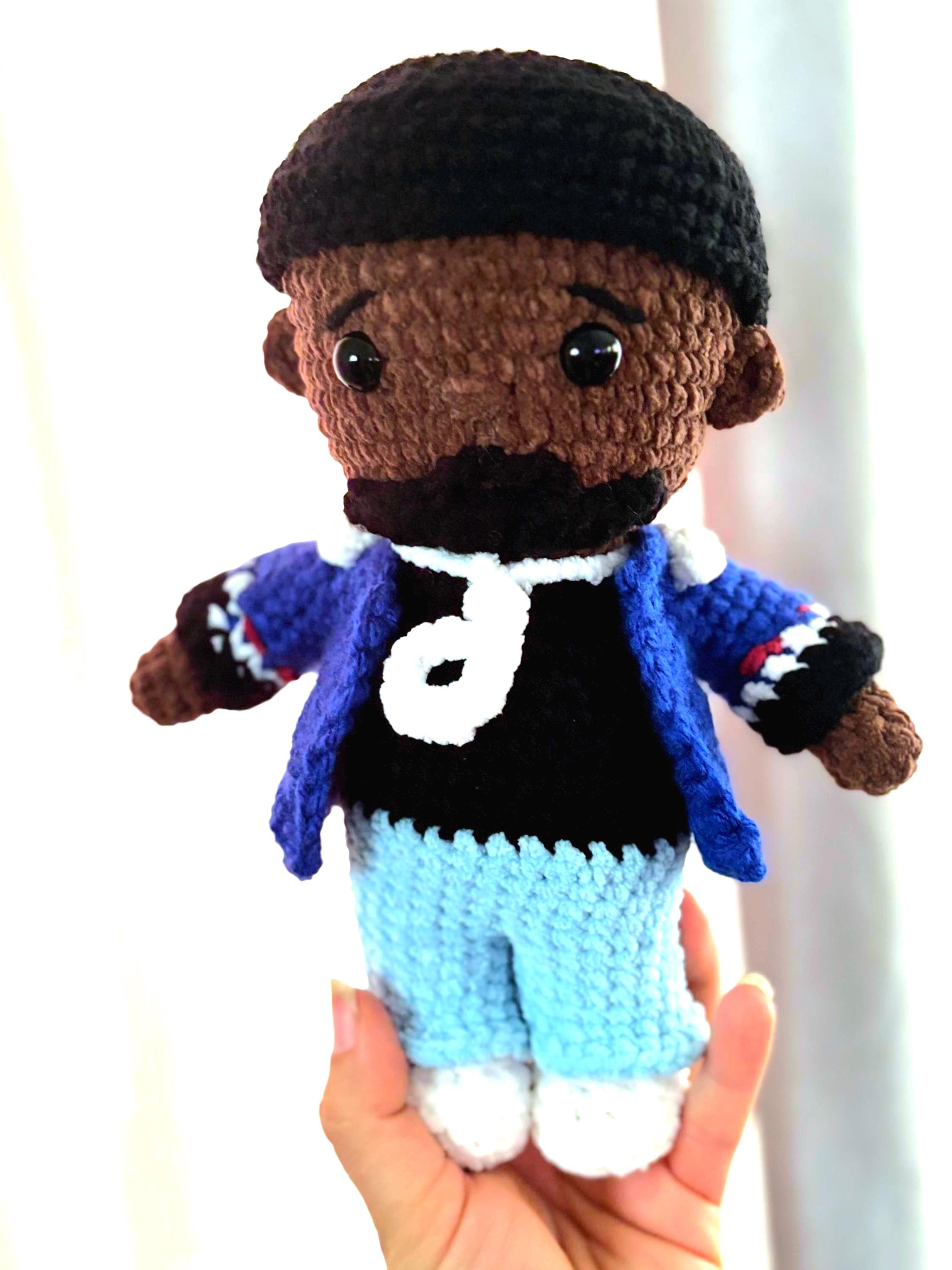 Handmade Kendrick Lamar Crochet Doll – Rapper Plush, Hip Hop Toy