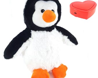 Plush toy with voice recording (45 cm) with voice recording | Penguin | Includes voice recorder.