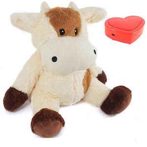 Plush toy with voice recording (45 cm) with voice recorder | Cow | Includes voice recorder.