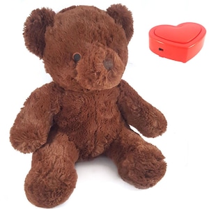 Plush toy with voice recording (45 cm) with voice recording | Bear (brown) | Includes voice recorder.