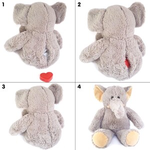 Peluche con grabadora de voz / Micrófono + MP3 / Tamaño: 45 cm / Con tu propia voz o música / Elefante / Incluye Grabadora de Voz imagen 5