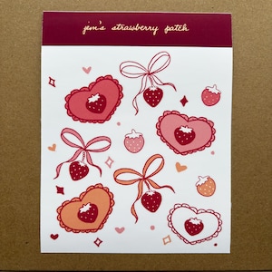 stickervel aardbeiliefhebber | leuke stickers, dagboek, planners, bujo, plakboek, Valentijnsdag
