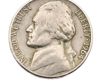 1964年Dミント リバティニッケル - 希少なアメリカ合衆国5セント硬貨