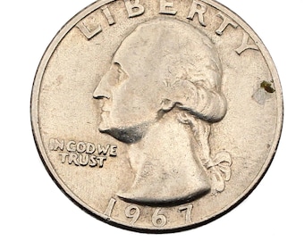 1965年 ワシントン コイン　ノーミントマーク item-017329-1773_4.jpg