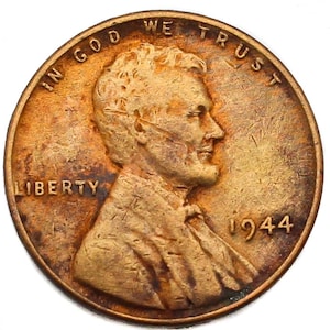 1944 Lincoln Wheat Penny No Mint Mark US Collectable Coin