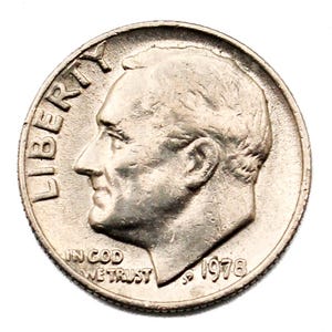 1978 Roosevelt Dime No Mint Mark Collectable US Coin