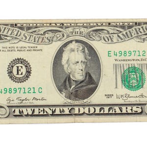 1977 20 Twenty Dollar Bill US Federal Reserve Note Richmond E 49897121 C