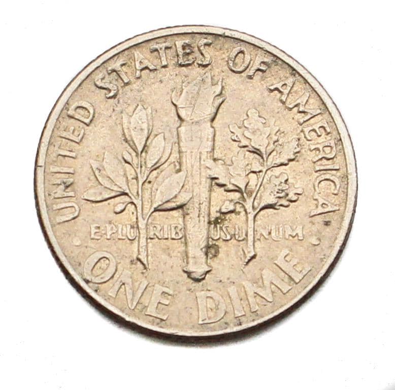 1966年ルーズベルト・ダイム • ミントマークなし • 米国10セント硬貨