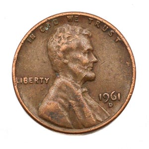 1961 coin of one cent - Etsy 日本