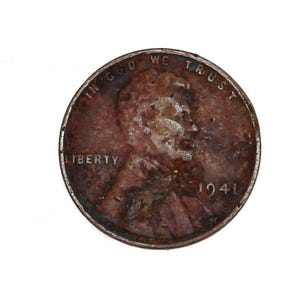 1941 Philadelphia Mint Copper Lincoln Wheat Cent USA Coin