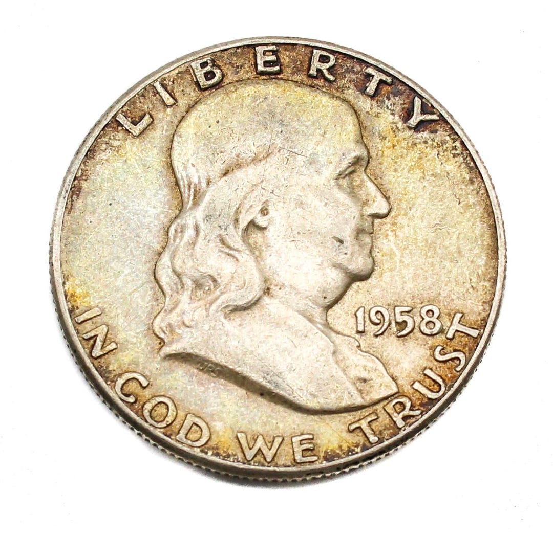 1958年 フランクリン半ドル ハーフダラー 1958年フランクリン・ハーフダラー：90%銀の米国コレクターズコイン