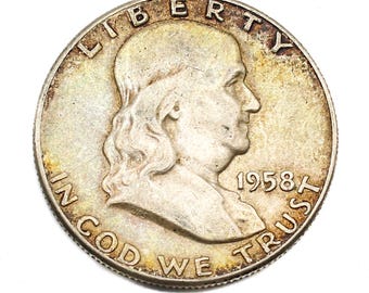 1958年フランクリン・ハーフダラー：90%銀の米国コレクターズコイン