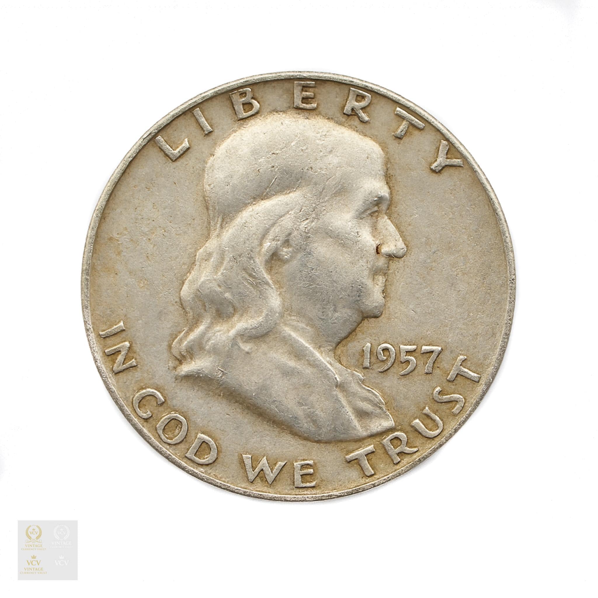 1958年 1957 年フランクリン半ドル ハーフダラー 1957-D フランクリン ハーフダラー：90% 銀貨、デンバー造幣局 - Etsy 日本