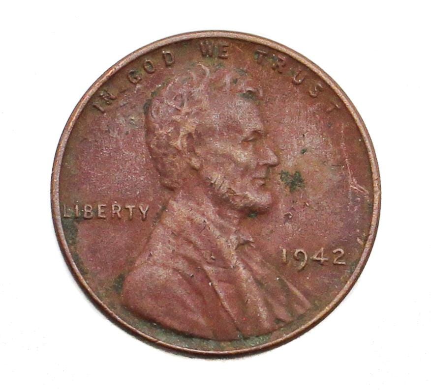 1942年D リンカーン1C ウィートペニーミントマークD 1942年リンカーン・ウィートペニー（ミントマークなし）米国