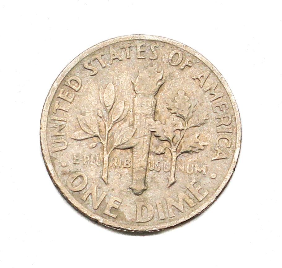 1965年ルーズベルト・ダイム • ミントマークなし • 米国10セント硬貨 アンティークコイン ルーズベルトダイム 1965