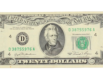 1981 Twenty Dollar 20 Bill US Federal Reserve Note Cleveland Collectable Currency