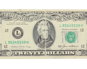 Billete de 20 dólares de 1985, Reserva Federal de EE. UU., San Francisco L 95245539 H